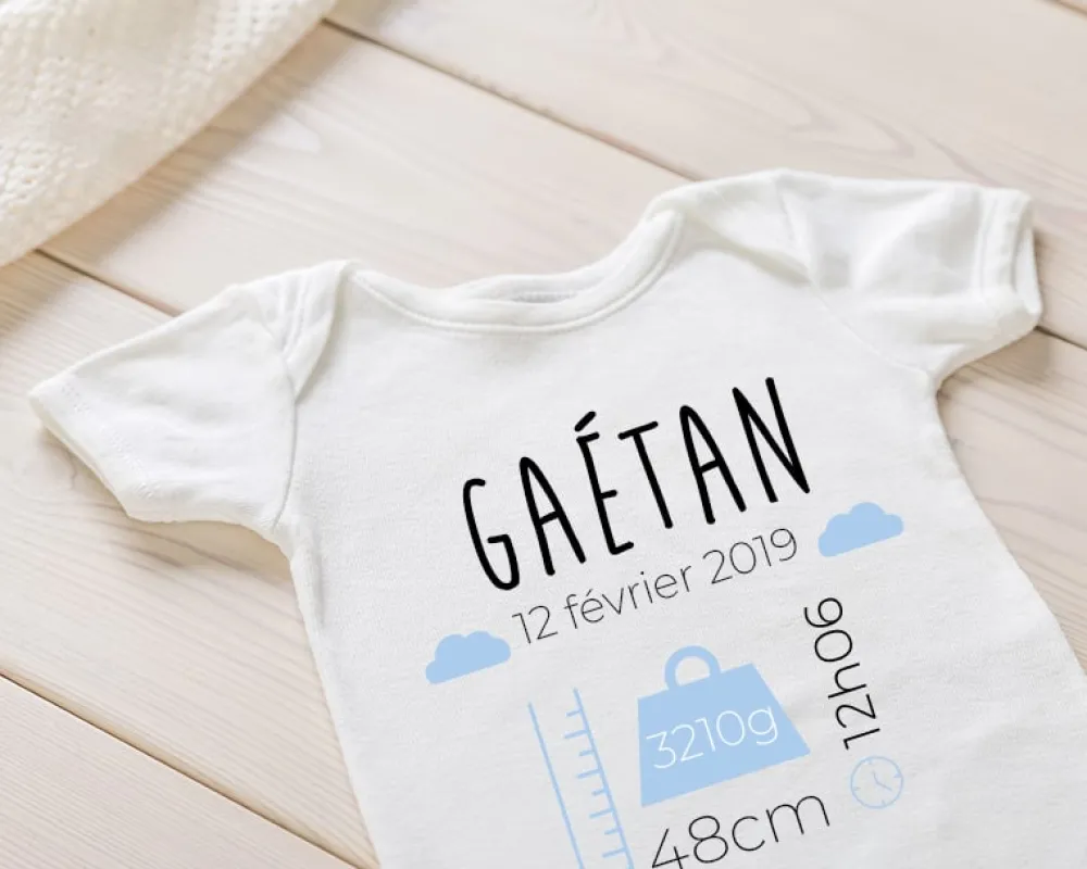 Body personnalisé pour bébé - Naissance - Bleu|Cadeaux.com Online