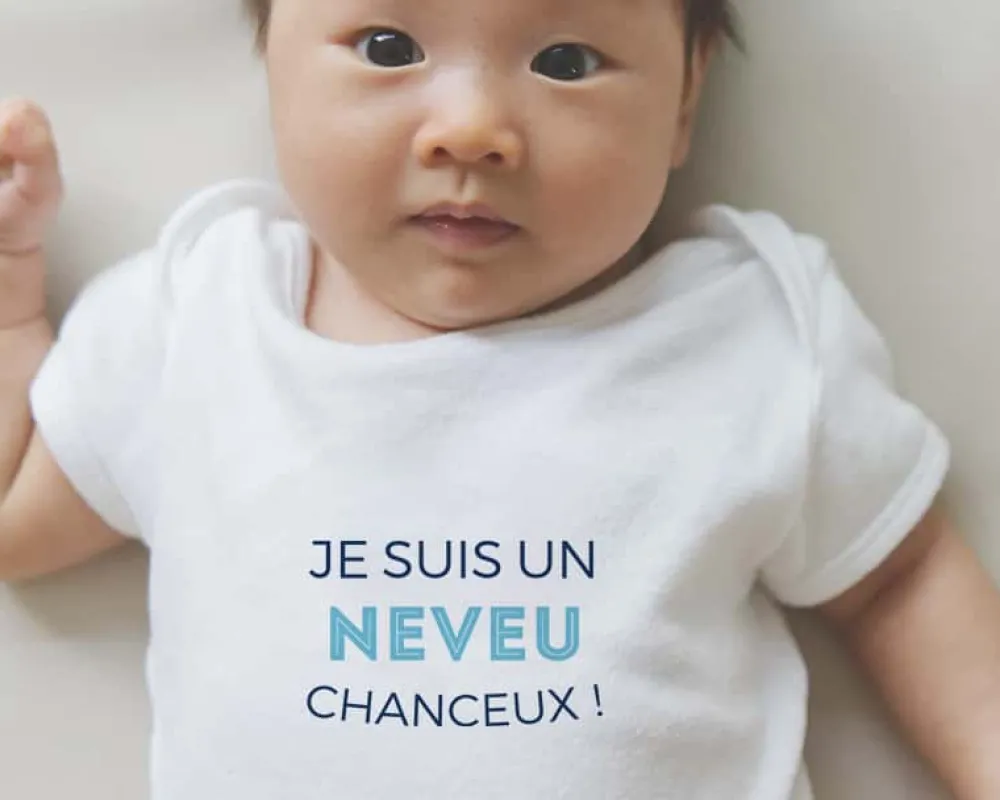 Body personnalisé pour bébé - Collection 'Je déchire' - Modèle Bleu|Cadeaux.com Best