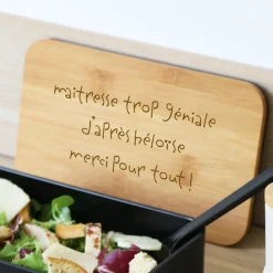 Boite à bento personnalisée - Mots d'enfants pour maitresse|Cadeaux.com Best