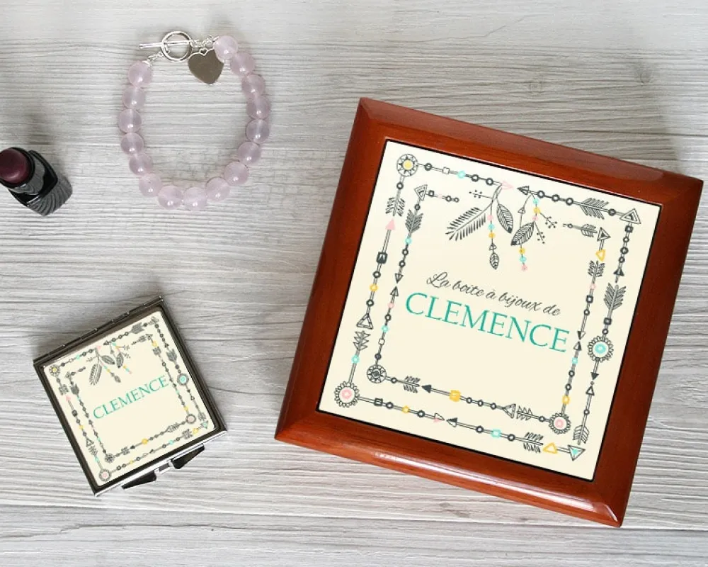 Boite à bijoux et Miroir de sac Attrape-rêves|Cadeaux.com Best