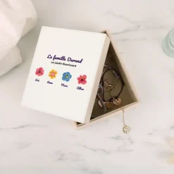 Boite à bijoux personnalisée - Famille fleurs|Cadeaux.com Online
