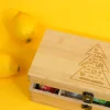 Boite à Thé gravée avec compartiments - Collection Sapin Famille|Cadeaux.com Outlet