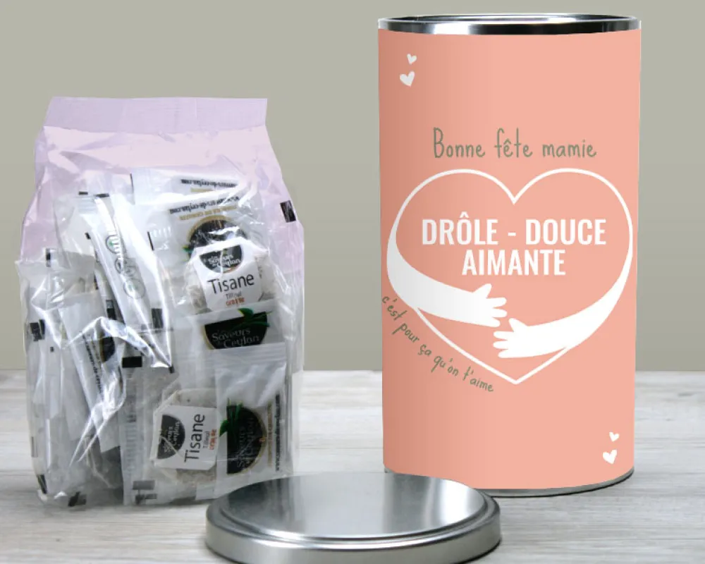 Boite à thé personnalisée - C'est pour ça qu'on t'aime|Cadeaux.com New