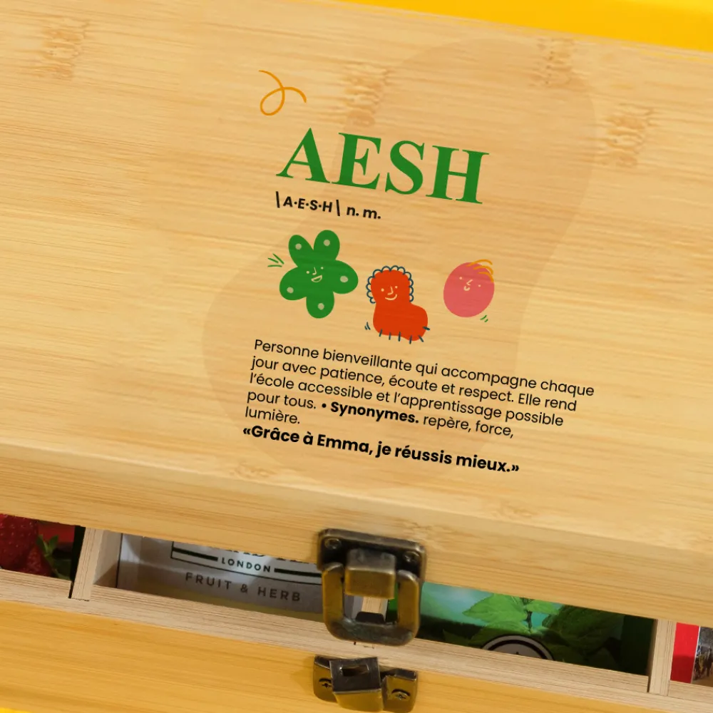 Boite à thé personnalisée - Définition ATSEM/AESH|Cadeaux.com Best