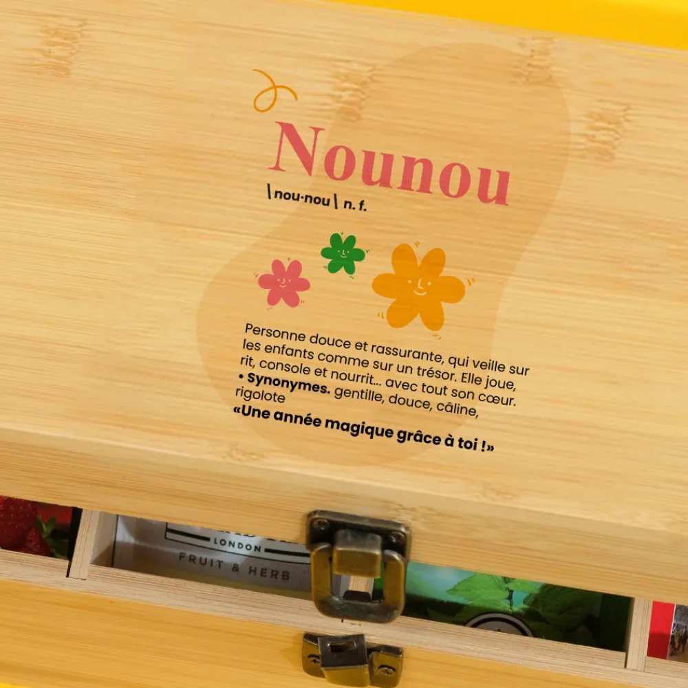 Boite à thé personnalisée - Définition Nounou|Cadeaux.com Hot
