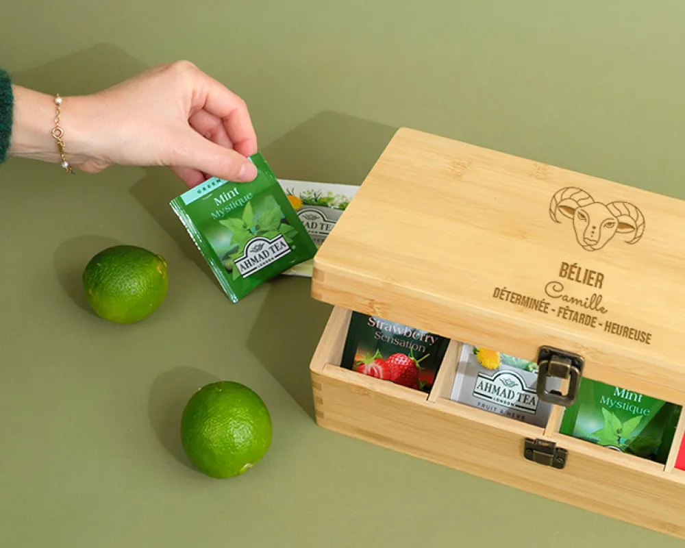 Boite à thé personnalisée - Signe Astro|Cadeaux.com