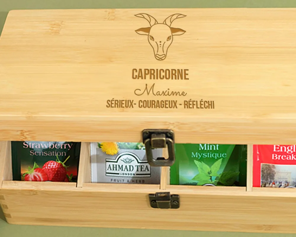 Boite à thé personnalisée - Signe Astro|Cadeaux.com