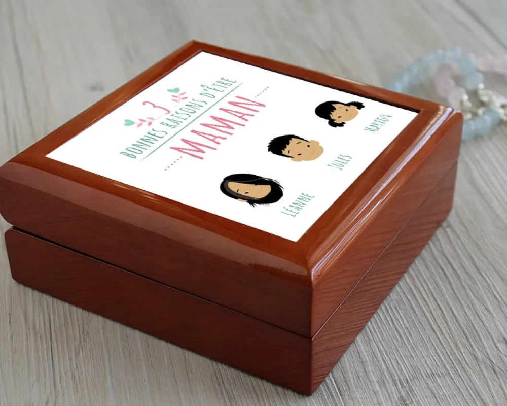 Boîte à Bijoux les Bonnes Raisons d'être Maman Family Circus|Cadeaux.com Online