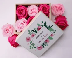 Boîte à bijoux personnalisable et ses 6 Roses Éternelles|Cadeaux.com Hot