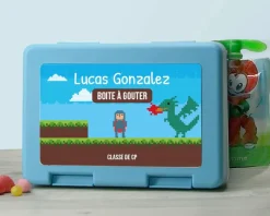 Boîte à goûter personnalisable - Jeux Vidéo Rétro - Version Garçon|Cadeaux.com Hot