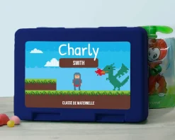 Boîte à goûter personnalisable - Jeux Vidéo Rétro - Version Garçon|Cadeaux.com Hot