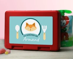 Boîte à goûter Personnalisable - Petit Renard|Cadeaux.com Outlet