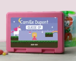 Boîte à goûter personnalisable - Jeux Vidéo Rétro - Version Fille|Cadeaux.com Sale