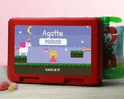 Boîte à goûter personnalisable - Jeux Vidéo Rétro - Version Fille|Cadeaux.com Sale
