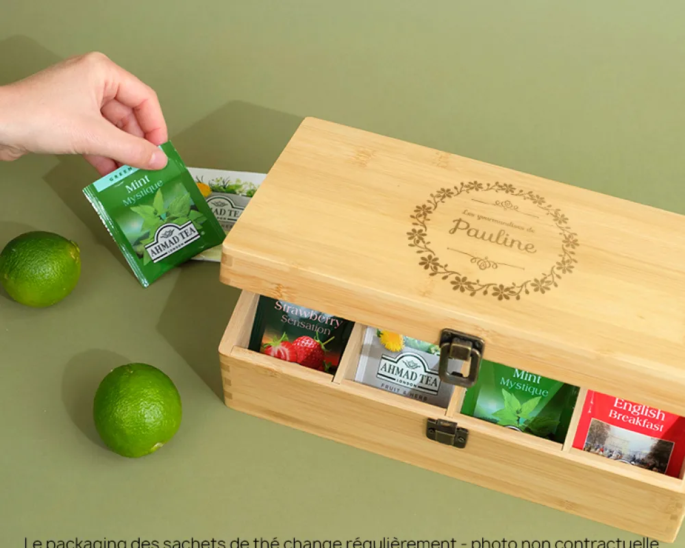Boîte à thé gravée - Les gourmandises|Cadeaux.com Hot