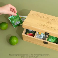 Boîte à thé gravée personnalisée - Scrabble|Cadeaux.com Outlet