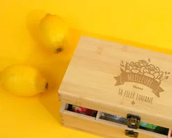 Boîte à thé personnalisée - Collection Maman Fleurie|Cadeaux.com Online