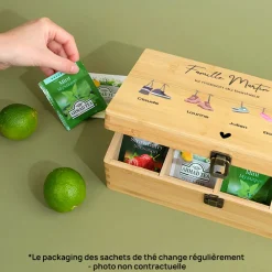 Boîte à thé personnalisée - Famille Chaussures|Cadeaux.com