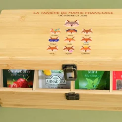 Boîte à thé personnalisée - Mamie Renard et sa meute|Cadeaux.com Outlet