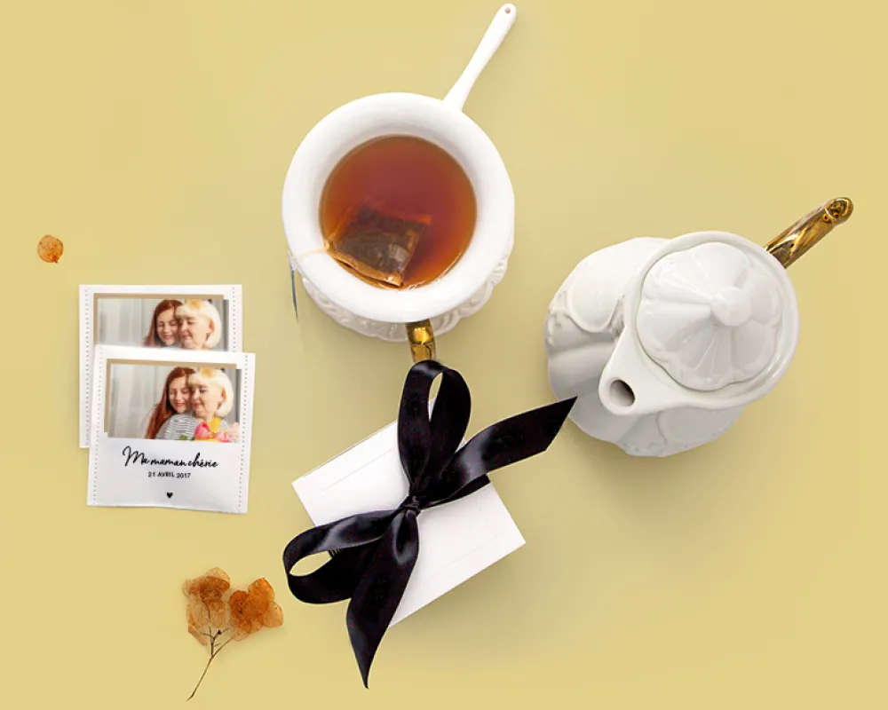 Boîte de 10 sachets de thé bio personnalisables - Photo|Cadeaux.com Best