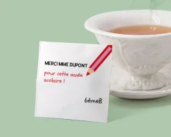 Boîte de 10 sachets de thé bio personnalisables - Merci Maîtresse, Maître et ATSEM|Cadeaux.com