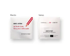 Boîte de 10 sachets de thé bio personnalisables - Merci Maîtresse, Maître et ATSEM|Cadeaux.com