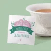 Boîte de 10 sachets de thé bio personnalisables - Maman Fleurie|Cadeaux.com New