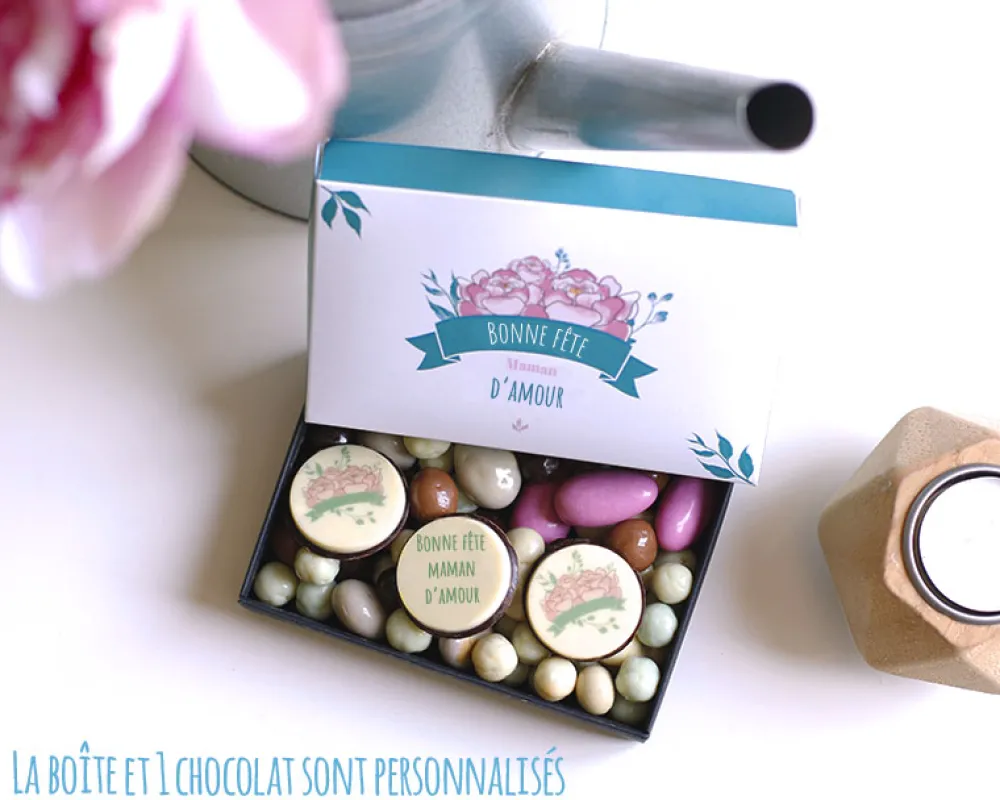 Boîte de chocolats personnalisée - Collection Maman Fleurie|Cadeaux.com Hot