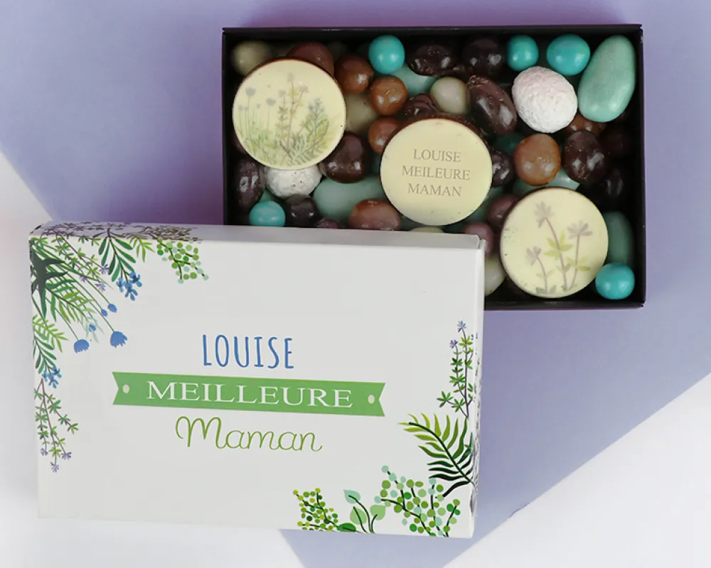 Boîte de chocolats Personnalisable - Collection Fleurie|Cadeaux.com Outlet