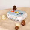 Boîte d'oeufs personnalisable et ses Poussins au chocolat noir, lait et blanc|Cadeaux.com Outlet