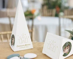 Boîtes à dragées personnalisées avec dragées chocolat et amandes - Chapelle|Cadeaux.com Sale