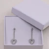 Boucles d'Oreilles Coeur gravé en Argent véritable|Cadeaux.com Outlet
