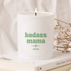 Bougie blanche personnalisée - Cool Mums Club|Cadeaux.com Online