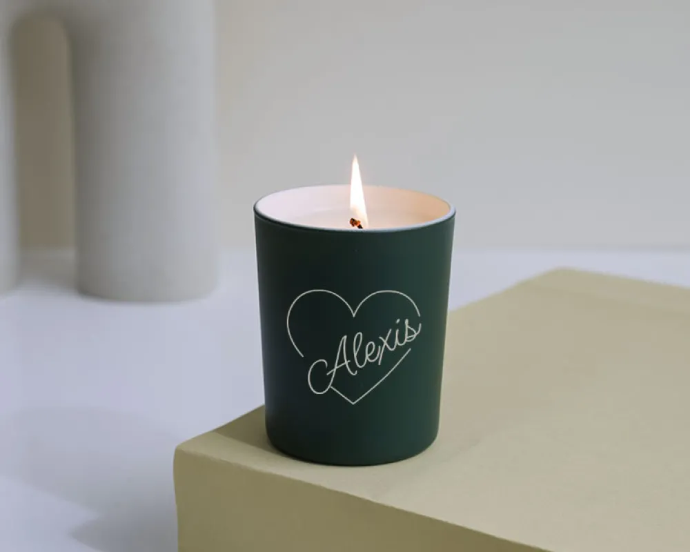 Bougie personnalisable parfumée - Coeur|Cadeaux.com New