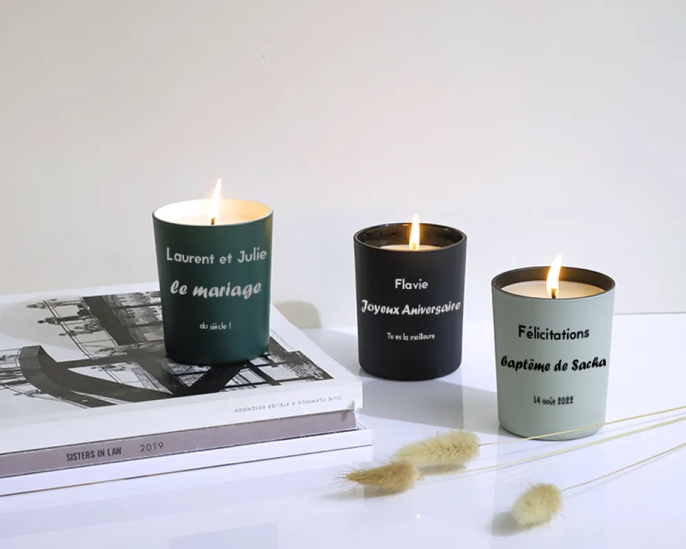 Bougie personnalisable parfumée - Message|Cadeaux.com Hot