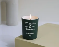 Bougie personnalisable parfumée - Jour de rencontre|Cadeaux.com