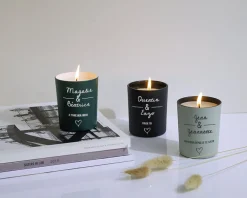 Bougie personnalisable parfumée - Jour de rencontre|Cadeaux.com