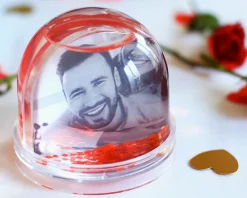 Boule à neige coeur personnalisée - Photo|Cadeaux.com Online