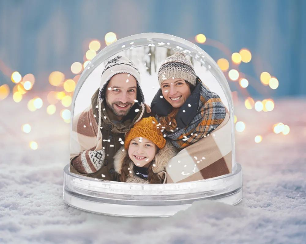 Boule à neige flocons personnalisée - Photo|Cadeaux.com Clearance