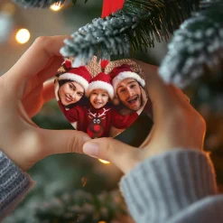 Boule de Noël Coeur personnalisée - Photo|Cadeaux.com Hot