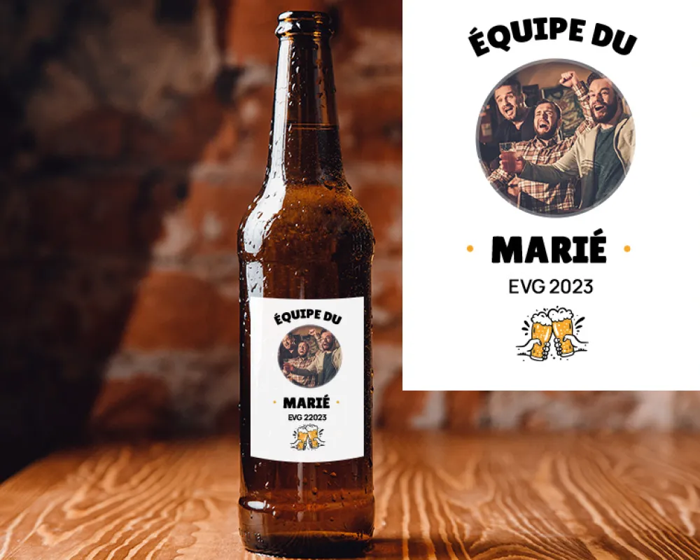Bouteille de bière personnalisée photo - Enterrement de vie de garçon|Cadeaux.com Online