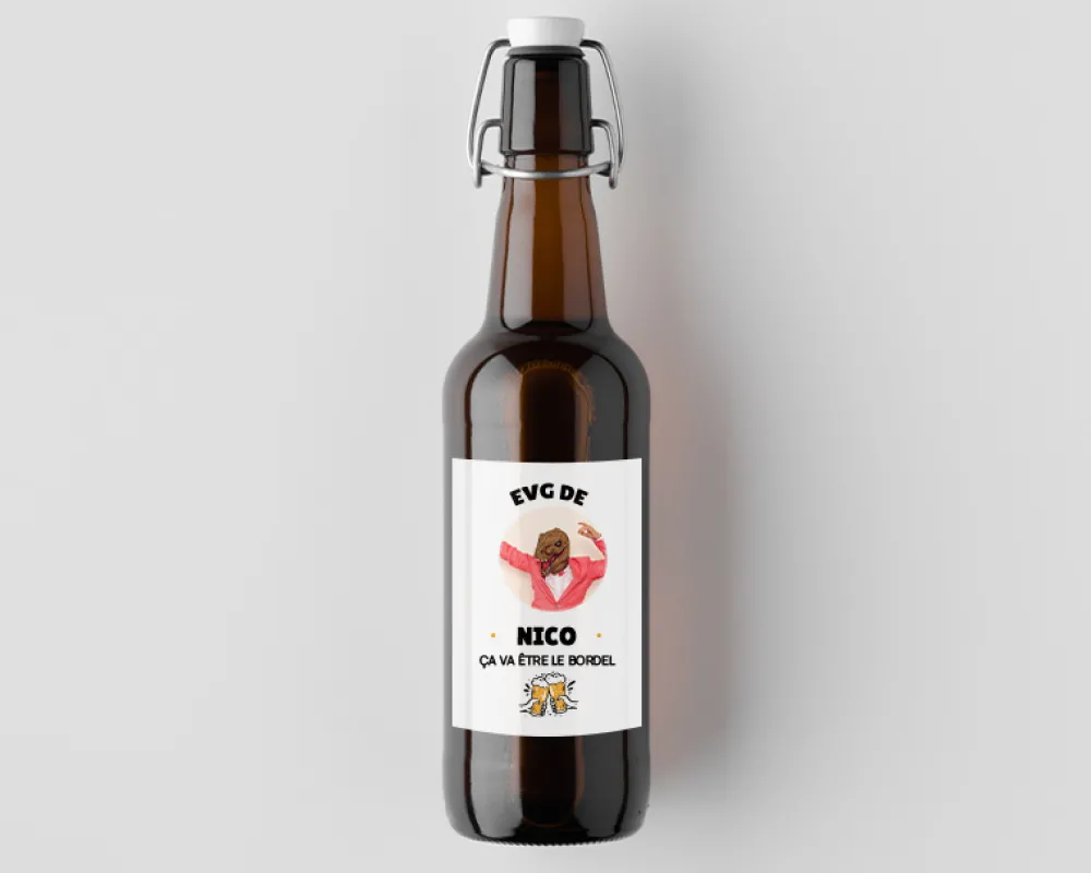 Bouteille de bière personnalisée photo - Enterrement de vie de garçon|Cadeaux.com Online