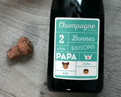 Bouteille de champagne personnalisée papa - Family Circus|Cadeaux.com Outlet