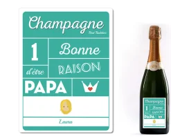 Bouteille de champagne personnalisée papa - Family Circus|Cadeaux.com Outlet