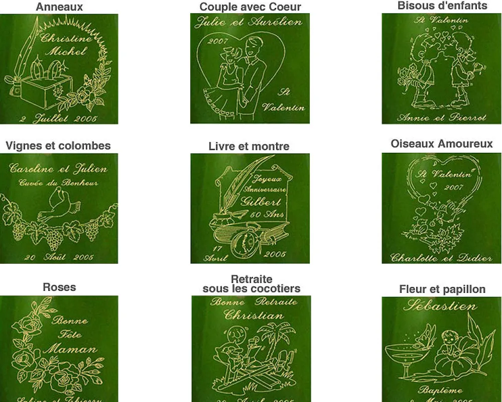 Bouteille de champagne personnalisée gravée - Avec flûtes à champagne|Cadeaux.com Best