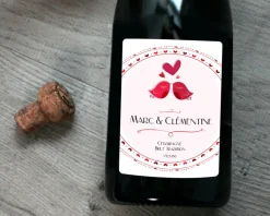 Bouteille de champagne personnalisée - Prénoms couple|Cadeaux.com Hot