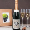 Bouteille de champagne personnalisée photo et message - Coeur Photo|Cadeaux.com