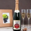 Bouteille de champagne personnalisée Noël - Boule de Noël|Cadeaux.com