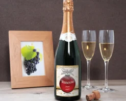 Bouteille de champagne personnalisée Noël - Boule de Noël|Cadeaux.com