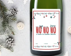 Bouteille de champagne personnalisée Noël - Ho Ho Ho !|Cadeaux.com Sale